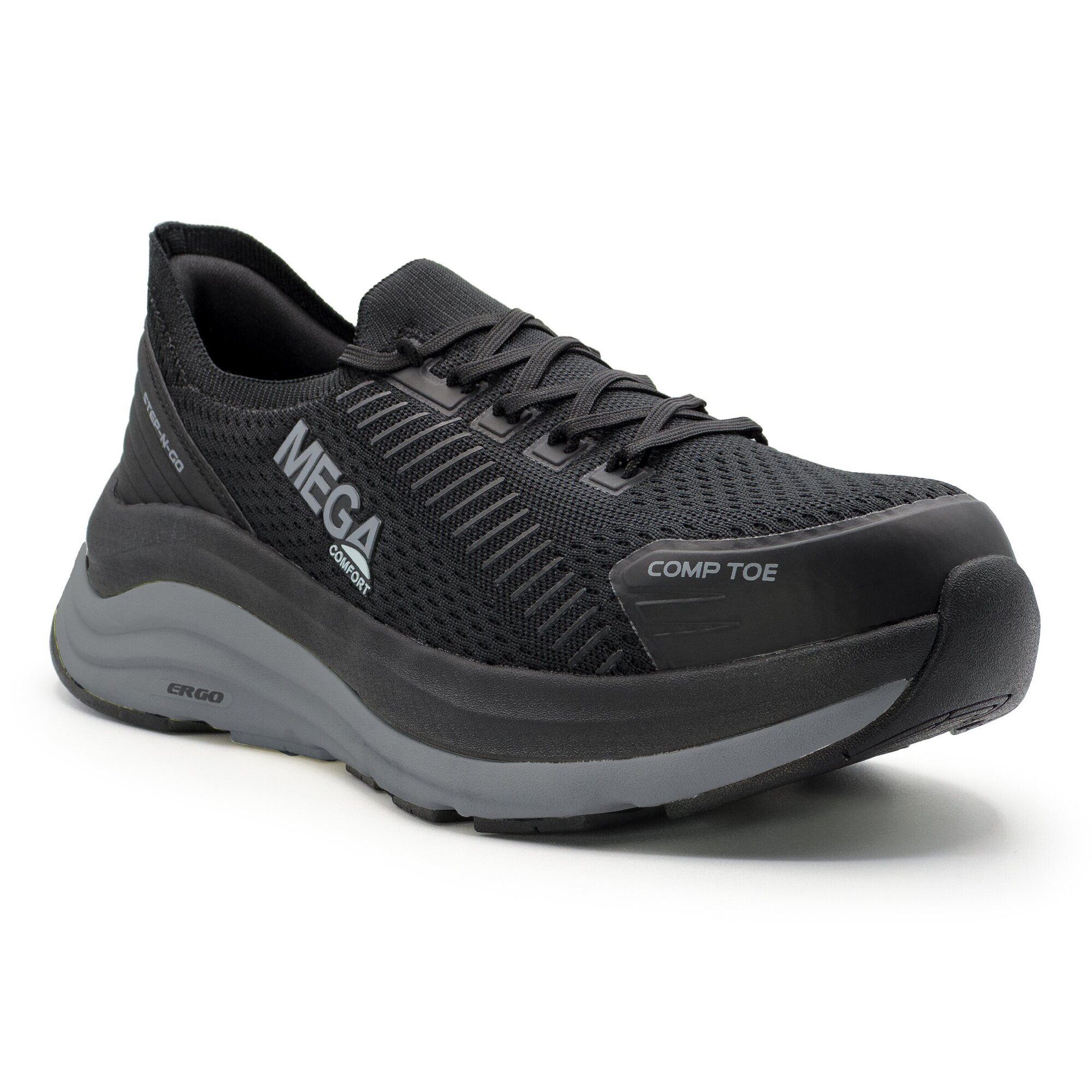 MEGA Comfort CT Toe Shoe Mens BLK SZ:9D